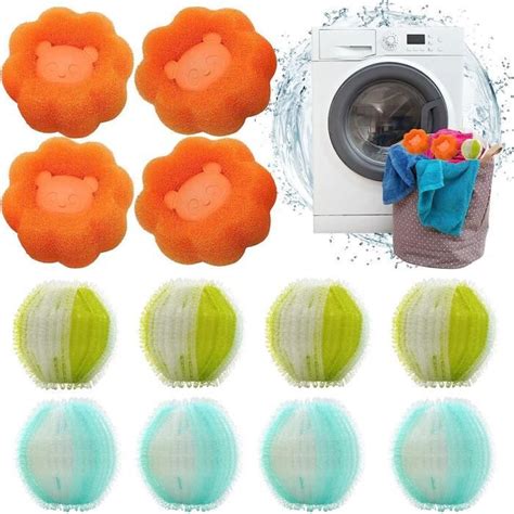 12 Pièces Boule de Lavage Machine a Laver Réutilisable Boule Anti