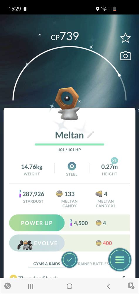 Pogo Delighted To Get Shiny Meltan So Quickly To Add To Dex And With