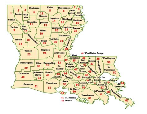 Louisiana Cities Map | semashow.com