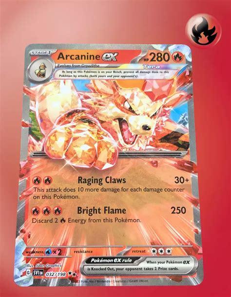 Arcanine Ex Scarlet Violet Mint Tcg Coleccionistas