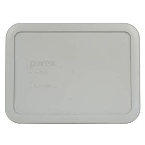 Pyrex 7210-PC Grey 3 CupRectangle Plastic Lid - 2 Lids