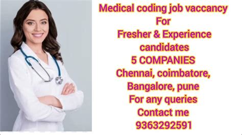 Medical Coding Job Vaccancy For Freshers And Experience Candidates In Chennai Hyderabad Youtube