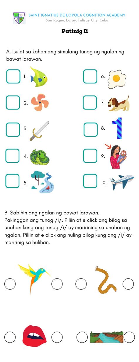 Patinig Katinig Interactive Worksheet Live Worksheets 57 Off