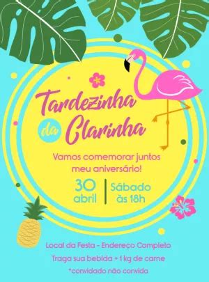 Convite Anivers Rio Tardezinha Edite Gr Tis Nosso Editor Online