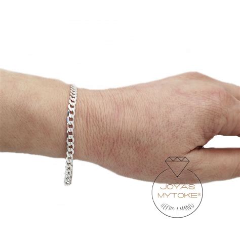 Pulsera Grumet Hombre Juvenil Unisex Plata Fina 925 Joyas Mytoke