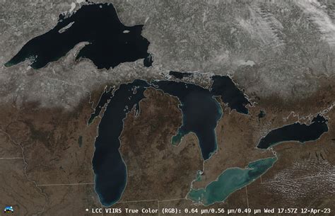 Viirs True Color Imagery Over The Clear Great Lakes Cimss Satellite