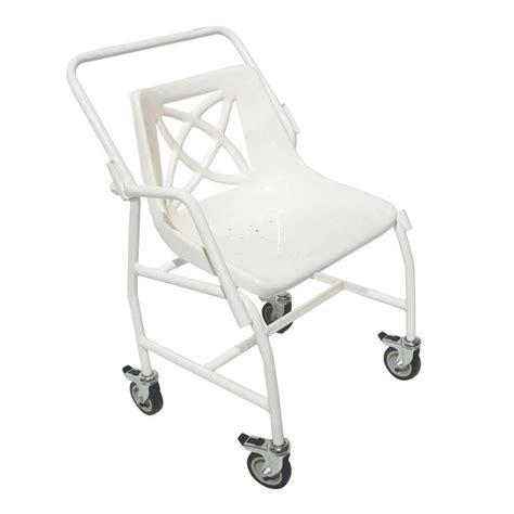 Mobile Shower Chair With Detachable Arms