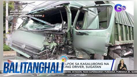 Trailer Truck Sumalpok Sa Kasalubong Na Dump Truck Parehong Driver