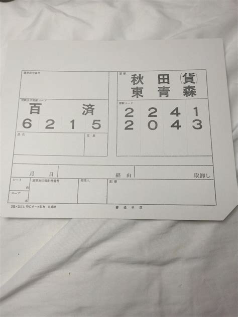 【未使用】jr貨物 百済貨物駅発 厚紙製貨車品名列車番号行き先用札 未使用美品 着駅秋田 貨 東青森の落札情報詳細 ヤフオク落札価格検索