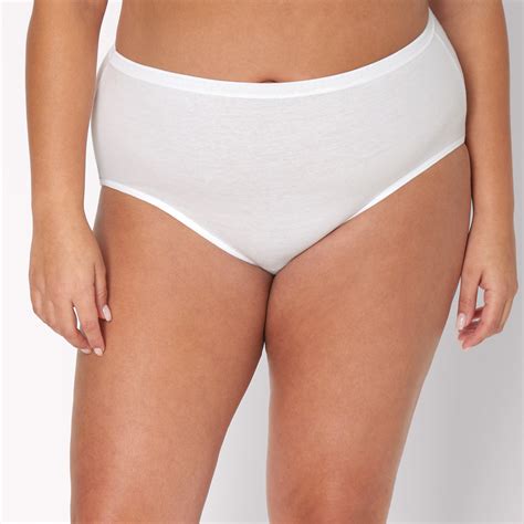 Just My Size Cotton White Briefs 6 Pack Underwear Panties Panty Women Jms Comfor Ebay