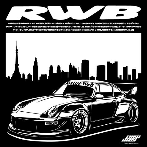 Porsche 911 Rwb Rauh Welt Begriff Instan Download Png Jpeg Silhuotte