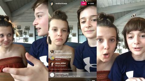 Noah Schnapp Instagram Live Stream May W Millie Bobby Brown