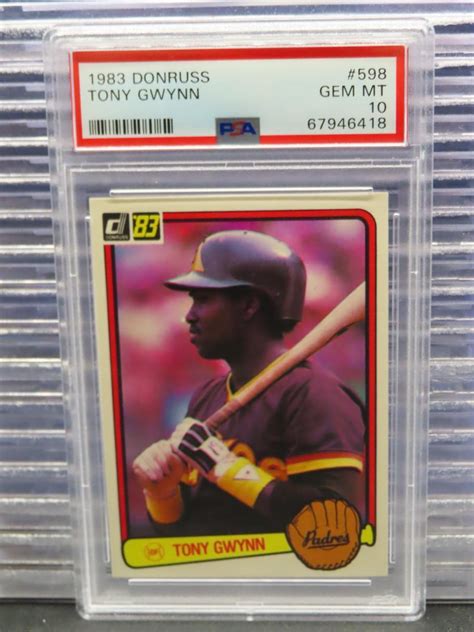 1983 Donruss Baseball Tony Gwynn Rookie Rc 598 Psa 10 San Diego Padres