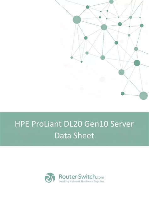 Hpe Proliant Dl Gen Server Datasheet Pdf