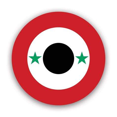 Syrian Arab Roundel Sticker Decal Self Adhesive Vinyl Weatherproof