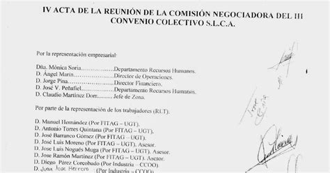 Actas Comisi N De Seguimiento Slca Acta De La Comision Negociadora