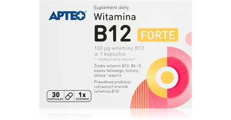 Apteo Witamina B12 Forte kapsułki do wsparcia metabolizmu energetycznego