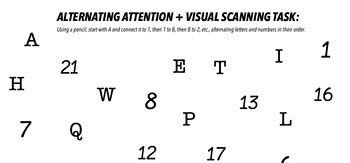 Executive Function Alternating Attention Visual Scanning Task