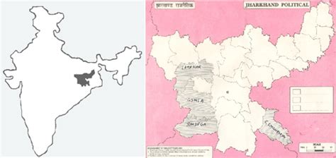 Map Showing The Location Of Jharkhand In India And Highlighted Study