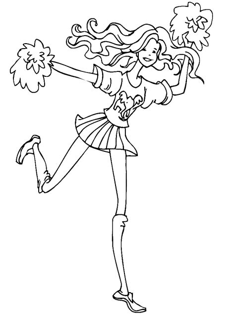 Great Cheerleader Coloring Pages Free Printable Coloring Pages