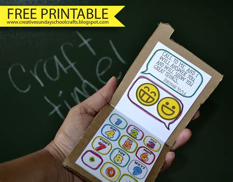 Creative Sunday School Crafts: Cell Phone craft "I can talk to God" - Free Printable!