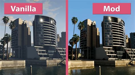 GTA 5 NaturalVision 2 0 Photorealistic Mod Vs Vanilla Graphics