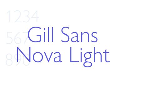 Gill Sans Nova Light Font Free Download Now