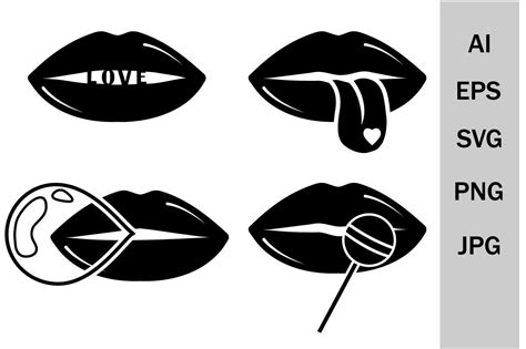 Lips For Printing Svg Kiss Svg Graphic By Lesinka · Creative Fabrica