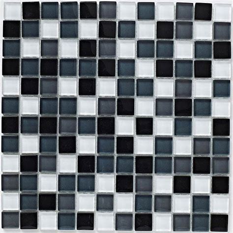 Bct Tiles Shades Of Grey Glass Mix Mosaic Tiles 300 X 300mm Bct38337