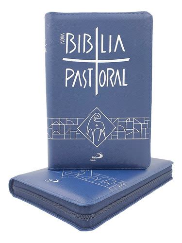 Nova Bíblia Sagrada Pastoral Média Zíper Azul MercadoLivre