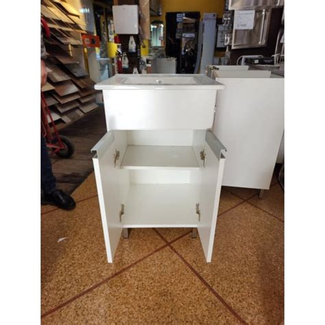 Mueble Ba O Con Patas Bacha Loza Mdf X Deco Equipamientos