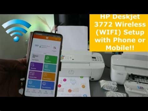 HP Deskjet 3772 Wireless WIFI Setup With Phone Or Mobile YouTube