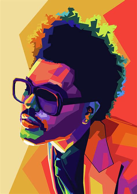 The Weeknd Wpap Pop Art Digital Art By Noval Purnama Pixels