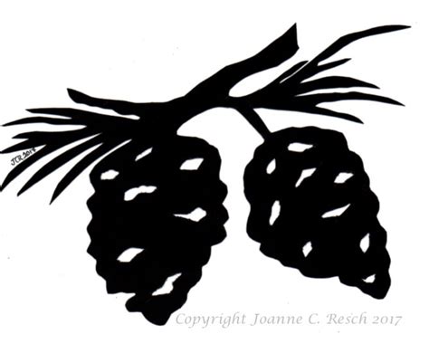 Pine Cone Silhouette at GetDrawings | Free download