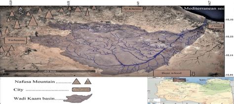 A satellite map illustrates the area of Wadi Kaam in the north-western... | Download Scientific ...