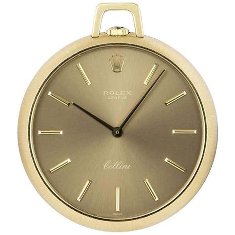 Rolex Cellini Pocket Watch Yellow Gold Bronze Dial 3718 Manual Wind