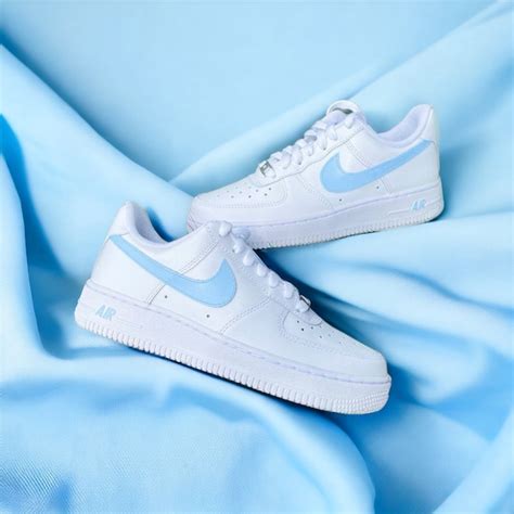 Custom Nike Air Force Baby Blue Etsy