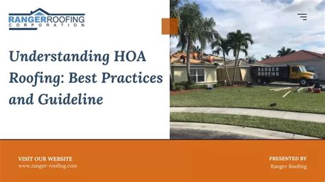 Ppt Understanding Hoa Roofing Best Practices And Guidelines Ranger