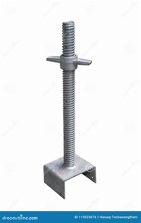 Galvanized U Head Scaffolding Jack Base Or Adjustable Jack Stock Photo