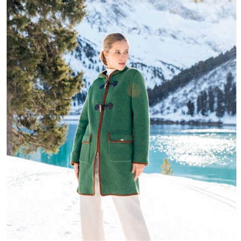 Пальто GEIGER трикотажное с капюшоном и кожаной окантовкой | Одежда из ...