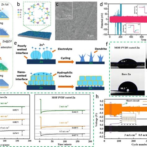 A Schematic Diagram Of The Morphology Evolution Of Bare Zn And ZIF Zn