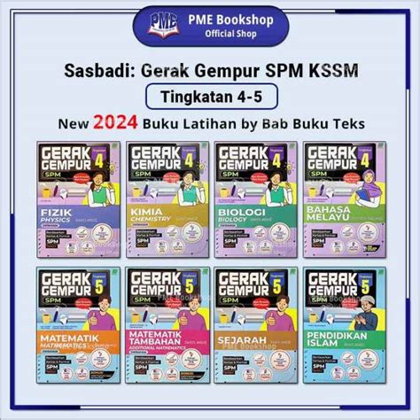 PME Bookshop 2024 Sasbadi Gerak Gempur SPM KSSM Semakan Tingkatan