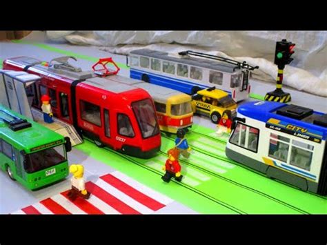 Lego Stop Motion Animation Mit Dickie Toys Stra Enbahnen An Der Station