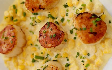 Scallops With Creamed Corn Parade