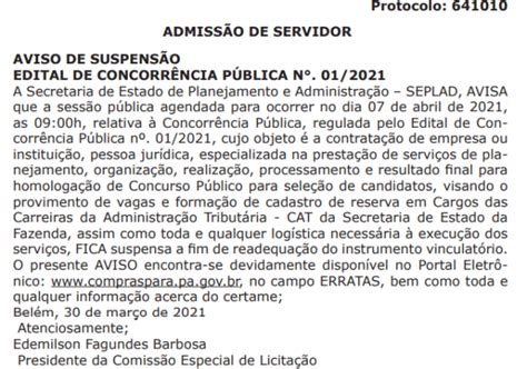 Sefaz Pa Tem Escolha Da Banca Temporariamente Suspensa