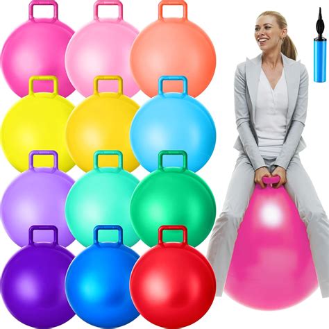 Amazon Meooeck 12 Pcs 29 Inch Hopper Ball With Handle And Air Pump