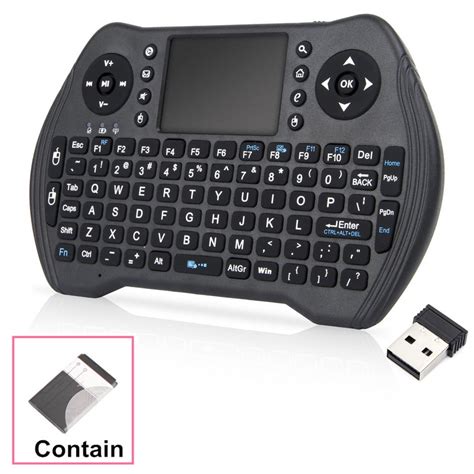 Mini Wireless Keyboard,92 Keys, 2.4GHz Wireless Keyboard with Touchpad ...