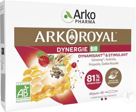 Arkopharma Arkoroyal Dynergie Fortifiant Et Stimulant Bio Ampoules