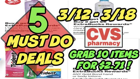 5 MUST DO CVS DEALS 3 12 3 18 Grab 10 Items For Only 2 71