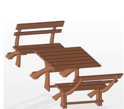 Picnic Table with Benches PDF – Free Woodworking Plan.com